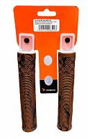 Грипсы BMX (166мм, HL-G132-BLACK-BROWN, противоскользящие, резина, чёрный/коричневый)