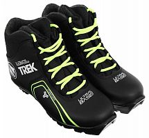 Ботинки лыжные Trek Level 1, р.34 (черный, лого лайм неон)