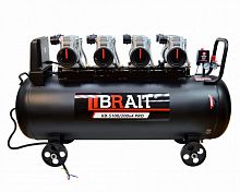 Компрессор воздушный BRAIT КВ-5100/200Х4 PRO (200л;5,1,кВт, 8бар,900л/м, без масляный 380B)