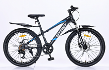 Велосипед 24" STANT MD410 12",6 ск, черный\синий