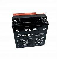 Аккумулятор ИРКУТ 12N9-4B-1 12B 9Ач,120 А (12V 9 Ah) 136х75х141 мм,  мототехника