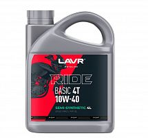 Масло моторное LAVR RIDE basic, 10W-40, 4-х тактн, полусинтетическое 5 л