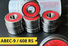 Подшипники Abec-9 Модель 608RS красный