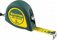 Рулетка 3м/16мм с ударостойким корпусом (ABS) и противоскольз. покрытием KRAFTOOL GRAND 34022-03-16