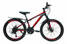 Велосипед 24" STANT MD4000 12",21 ск, черный/красный