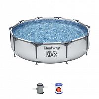Бассейн каркасный круглый 366х76 Bestway,фильтр-насос в комплекте