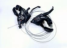 Комплект ручек перекл. скор. Index (моноблок черный) 3х7, аналог Shimano EF-51