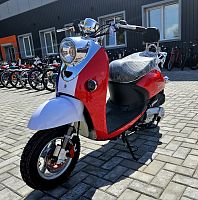 Скутер VMC RETRO BY49QT-2А 49см3, сигнализация (Франция), бело-голубой-красный 