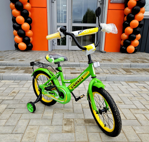 Велосипед 16" Варма Мишка зелёный-жёлтый 1601М-3 фото 2 Велосипед 16" Варма Мишка зелёный-жёлтый 1601М-3 фото 2