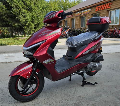 Скутер JILANG M12 125 (49cc) красно-черный Скутер JILANG M12 125 (49cc) красно-черный
