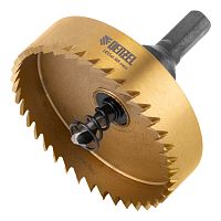 Коронка по металлу HSS, 68мм, нитридтитановое покрытие/ Denzel 724122