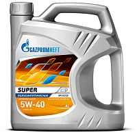Масло моторное всесезонное Gazpromneft Super 5W-40, 4 л