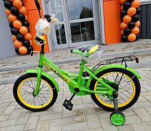 Велосипед 16" Варма Мишка зелёный-жёлтый 1601М-3