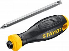 Набор STAYER "MASTER" : Отвертка "Мини" с двустороннним стержнем,2/6мм-70мм, 2пред. 2512_z01