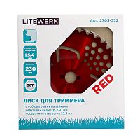 Диск для триммера 230х25.4х36 Red,п/к 25.4х22мм, LitleWerk (50),16-02-233 (2705-332)