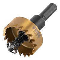 Коронка по металлу HSS, 35мм, нитридтитановое покрытие/ Denzel 724110
