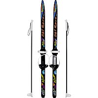Лыжи подрост. "Ski-Race" 120см лыжи/95см палки,универс.крепления,с палками "Цикл"