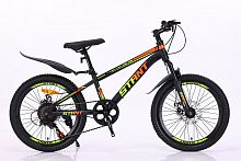 Велосипед 20" STANT MD2000 11",7 ск, черный/зеленый
