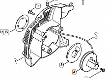 Тросиковый шкив для бензотриммера STIHL FS40,50,56,70  41441950402
