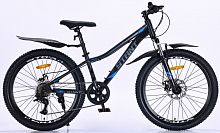 Велосипед 24" STANT MD415 12",6 ск,черный/синий