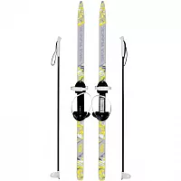 Лыжи подрост. "Ski-Race" 130см лыжи/100см палки,универс.крепления,с палками "Цикл"