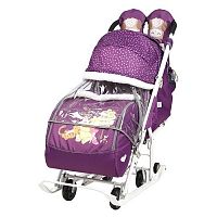 Санки-коляска комбинированная Baby 2" ( DB2/1 Disney Медвежонок Винни и его друзья баклажановый)