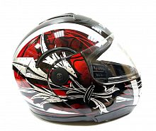 Мотошлем SAFELEAD LX-508 M  чёрно-красный