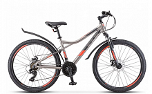 Велосипед 26" Стелс Навигатор 610 MD (21 ск алюм. рама 14)  серый/красный