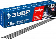 Электроды сварочные УОНИ 13/55 с основным покрытием, для ММА сварки, d 3.0х350мм, 5кг ЗУБР 40025-3.0