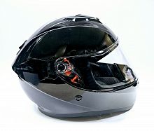 Мотошлем Yema YM-830, размер S, черный (двойной прозрачный визор)
