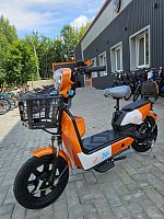 Электроскутер SK8,500W (Радиус 16" , 3 скорости, 48V/12А, дисплей, лед фара, педали) цвет оранжевый